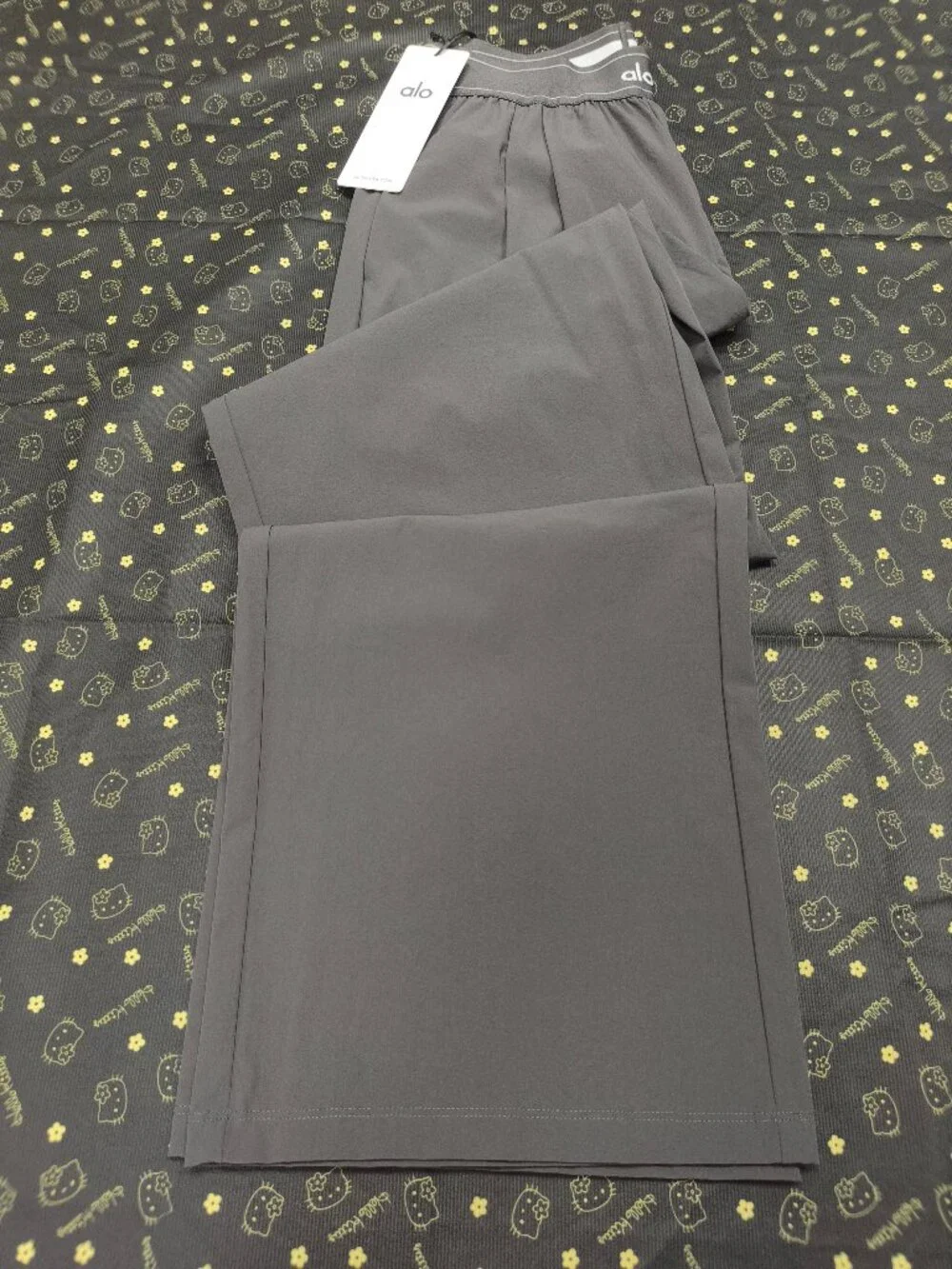 ALO Yoga dark gray Wide-Leg Pleated Trousers